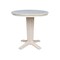 International Concepts 36 in.Round Counter Height Extension Dining Table w/12 in.Leaf and 2 Stools in Unfinished-3 Pc. Set K-36RXT-23B-S6172-2 - alternate 3